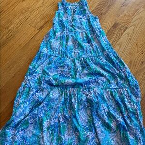Lilly Pulitzer Tropical Blue and Green Kids Dress